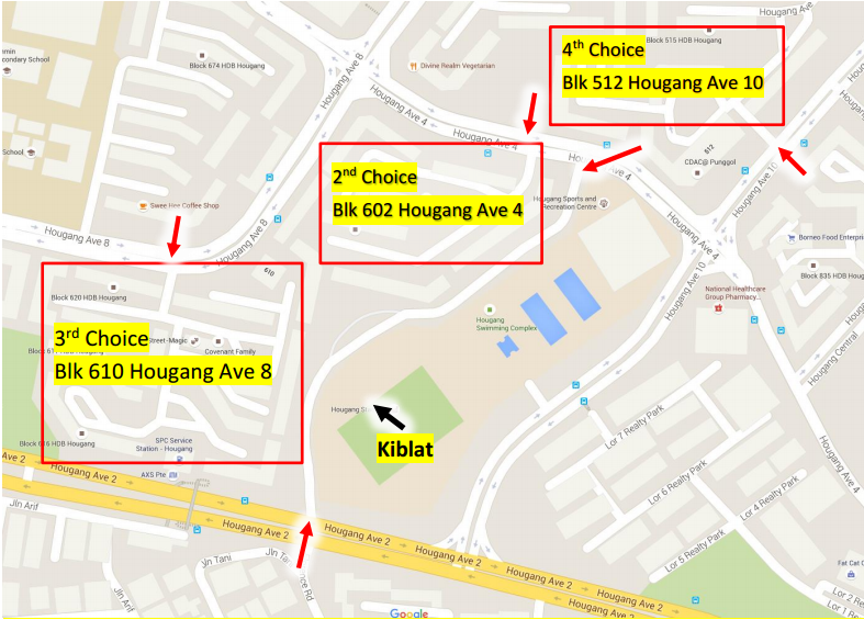 Hougang alternative carpark maps